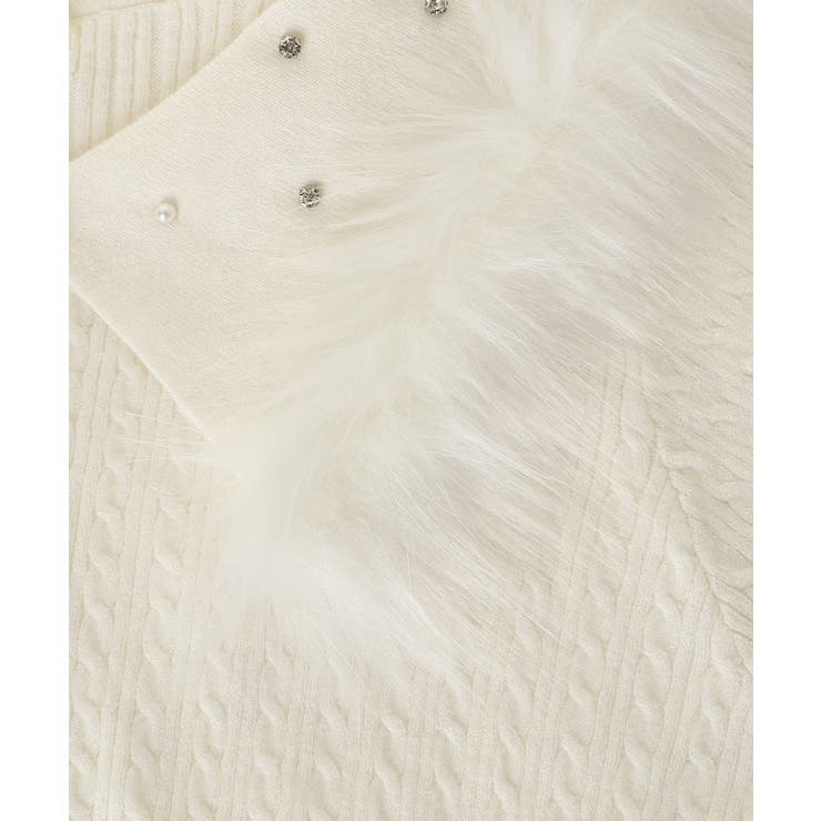 フェイクファー付きキラキラ襟ニット | MAJESTIC LEGON  | 詳細画像31 