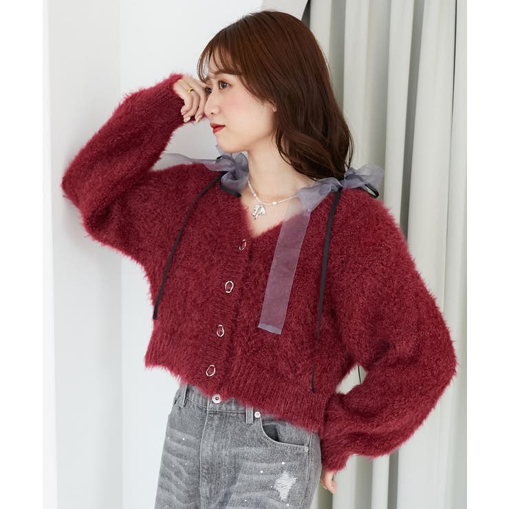 きらふわレーシーパターンカーデ | MAJESTIC LEGON  | 詳細画像25 