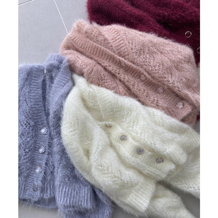 ブルー | きらふわレーシーパターンカーデ | MAJESTIC LEGON 