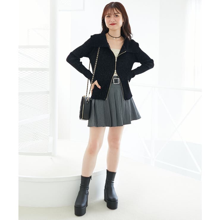 キラキラモールダブルジップニット | MAJESTIC LEGON  | 詳細画像2 