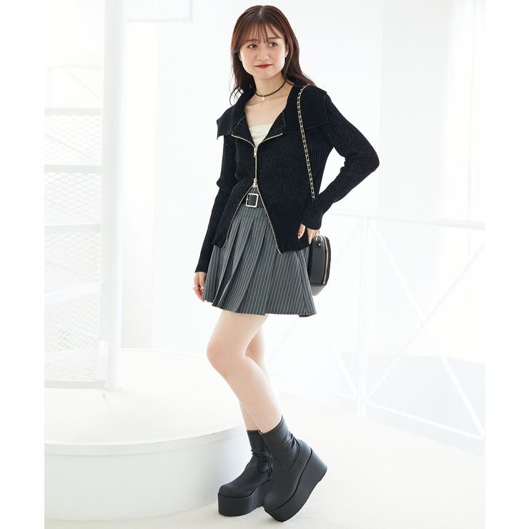 キラキラモールダブルジップニット | MAJESTIC LEGON  | 詳細画像3 