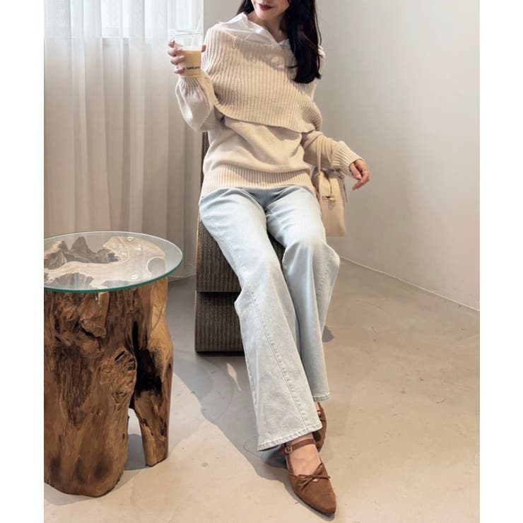 シャツドッキングミディ丈ニット | MAJESTIC LEGON  | 詳細画像11 