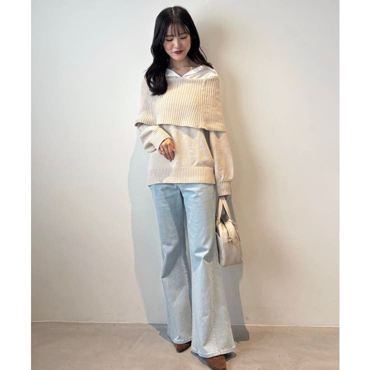 シャツドッキングミディ丈ニット | MAJESTIC LEGON  | 詳細画像12 