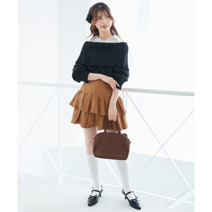 シャツドッキングミディ丈ニット | MAJESTIC LEGON  | 詳細画像2 