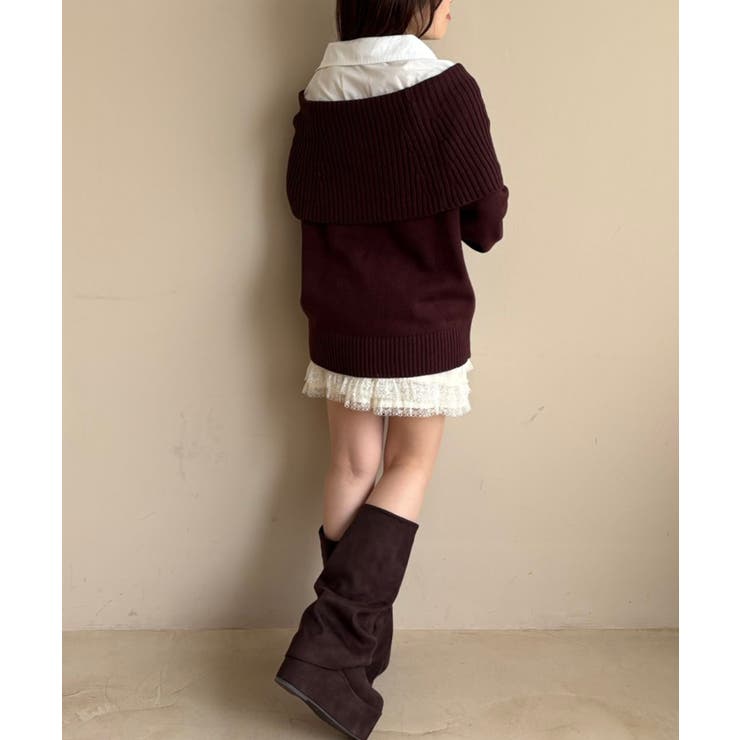 シャツドッキングミディ丈ニット | MAJESTIC LEGON  | 詳細画像21 