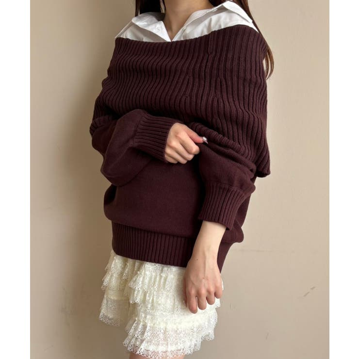 シャツドッキングミディ丈ニット | MAJESTIC LEGON  | 詳細画像23 