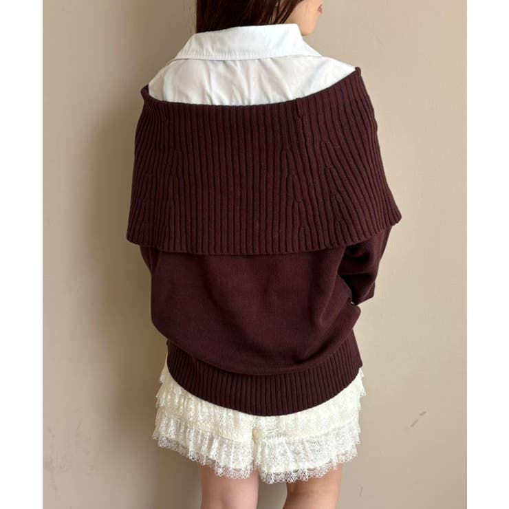 シャツドッキングミディ丈ニット | MAJESTIC LEGON  | 詳細画像24 