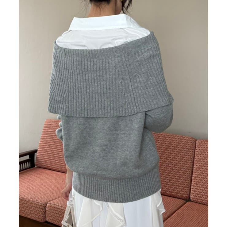 シャツドッキングミディ丈ニット | MAJESTIC LEGON  | 詳細画像31 