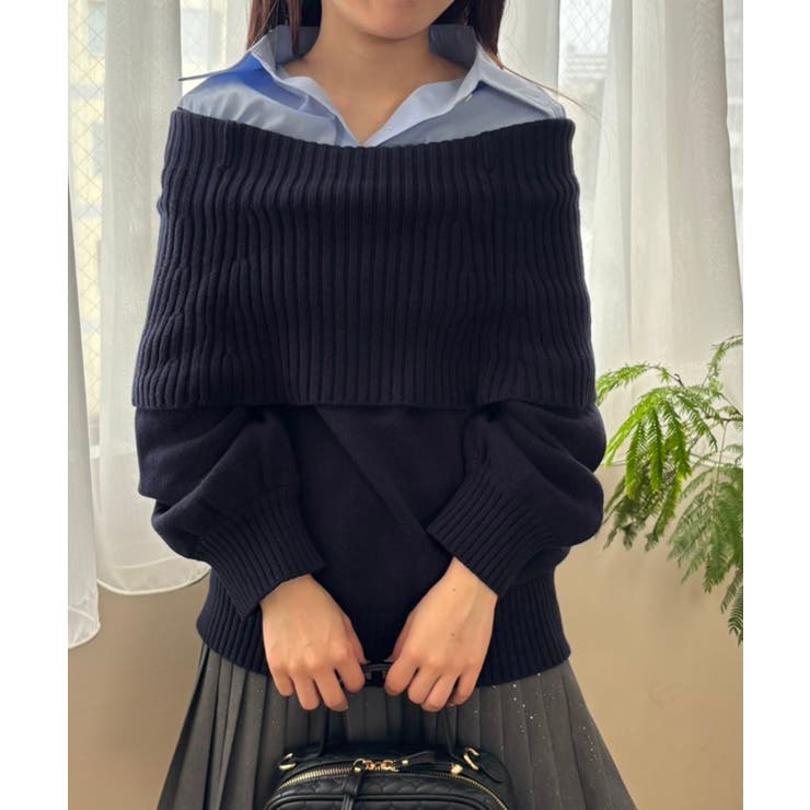 シャツドッキングミディ丈ニット | MAJESTIC LEGON  | 詳細画像35 