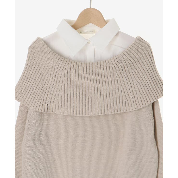 シャツドッキングミディ丈ニット | MAJESTIC LEGON  | 詳細画像45 