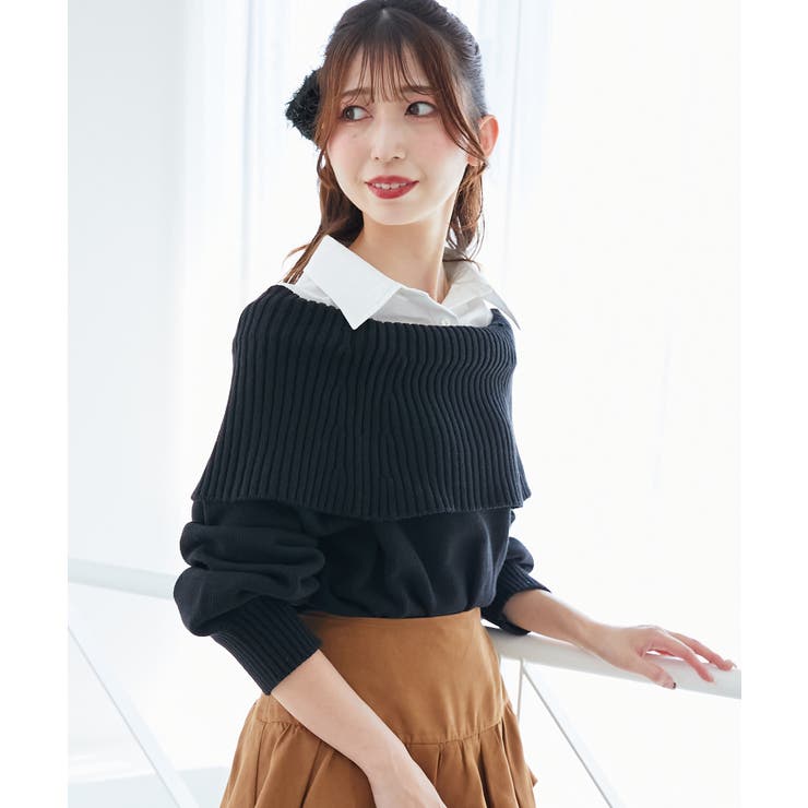 シャツドッキングミディ丈ニット | MAJESTIC LEGON  | 詳細画像6 