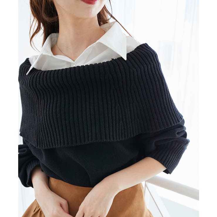 シャツドッキングミディ丈ニット | MAJESTIC LEGON  | 詳細画像8 