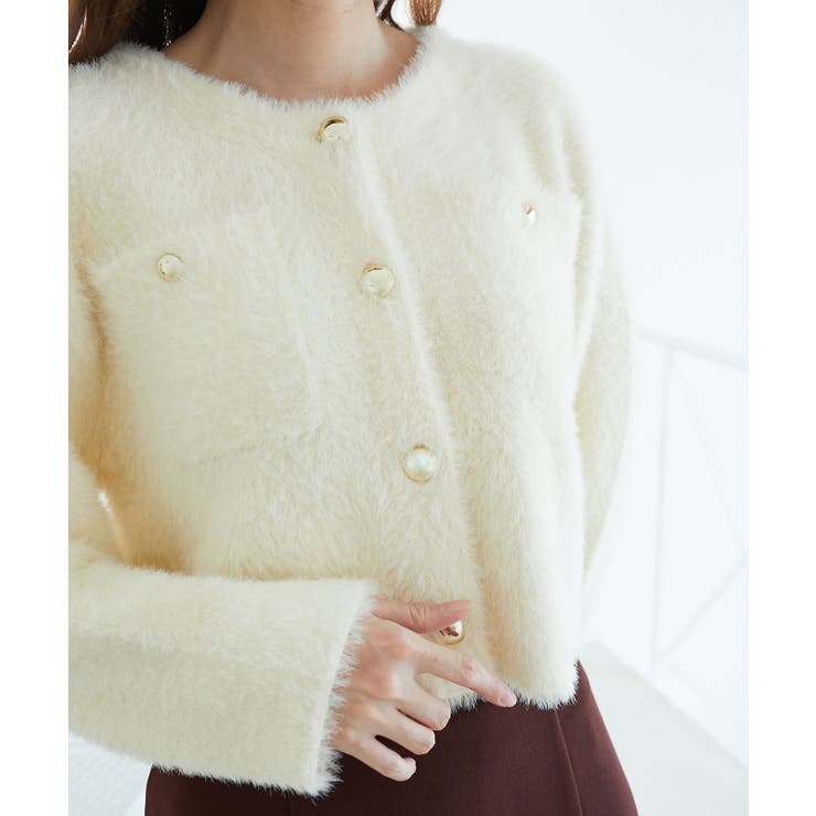 ∞ポケット付きフェザークルーカーデ | MAJESTIC LEGON  | 詳細画像10 