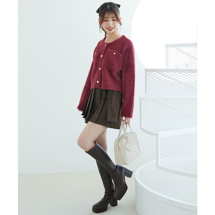 ∞ポケット付きフェザークルーカーデ | MAJESTIC LEGON  | 詳細画像12 