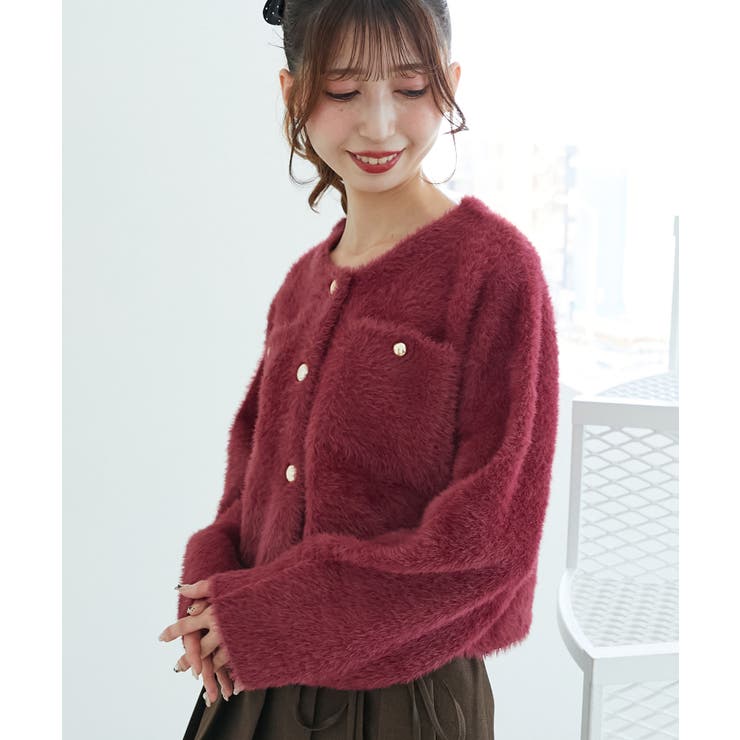 ∞ポケット付きフェザークルーカーデ | MAJESTIC LEGON  | 詳細画像15 