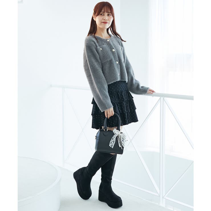 ∞ポケット付きフェザークルーカーデ | MAJESTIC LEGON  | 詳細画像21 