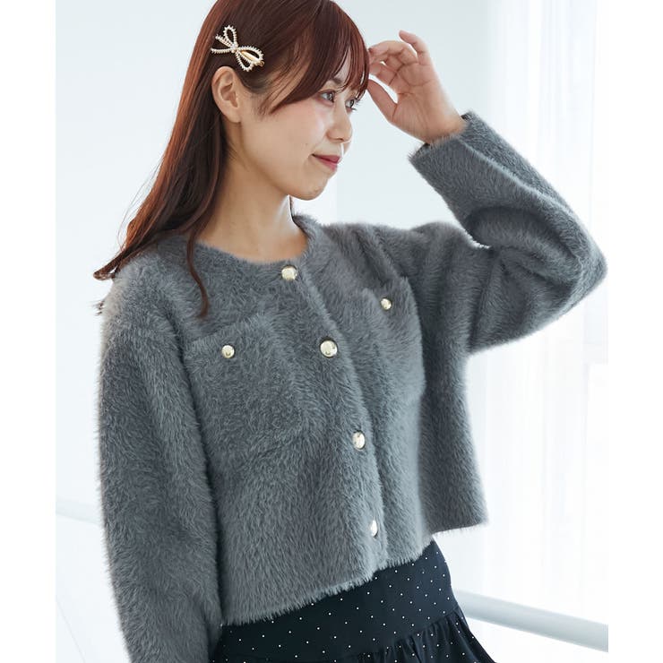 ∞ポケット付きフェザークルーカーデ | MAJESTIC LEGON  | 詳細画像24 