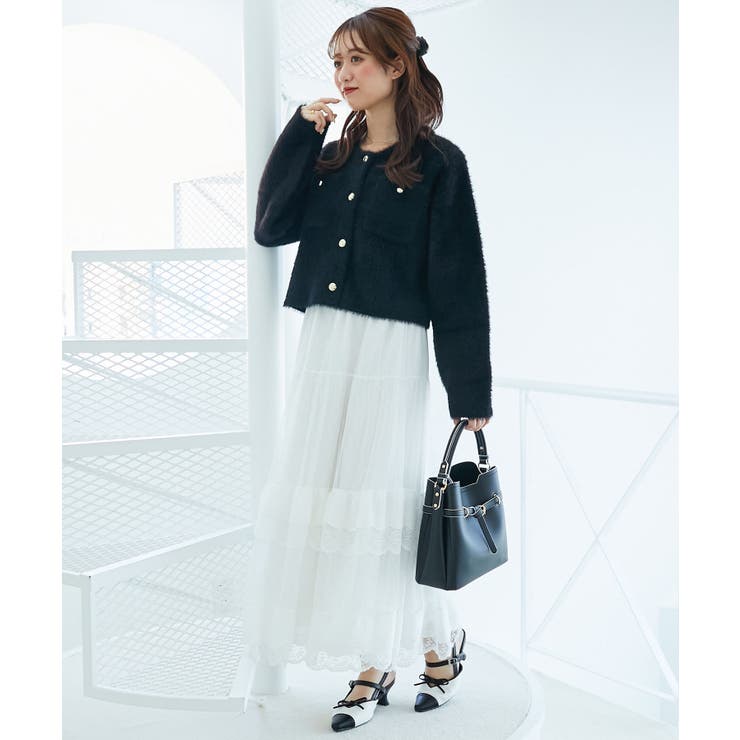 ∞ポケット付きフェザークルーカーデ | MAJESTIC LEGON  | 詳細画像28 