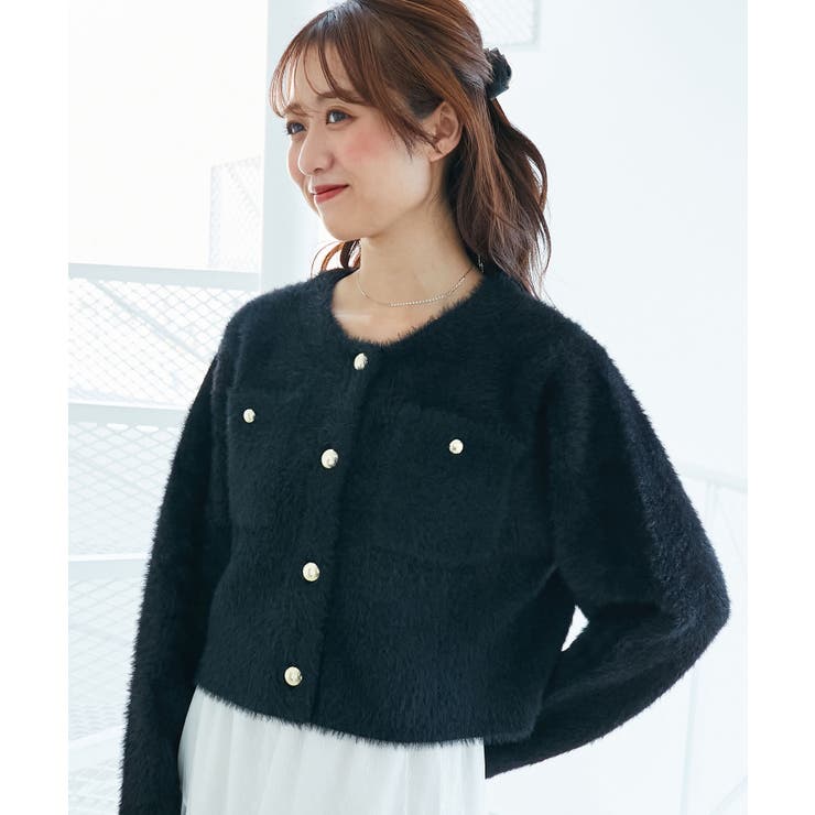 ∞ポケット付きフェザークルーカーデ | MAJESTIC LEGON  | 詳細画像31 