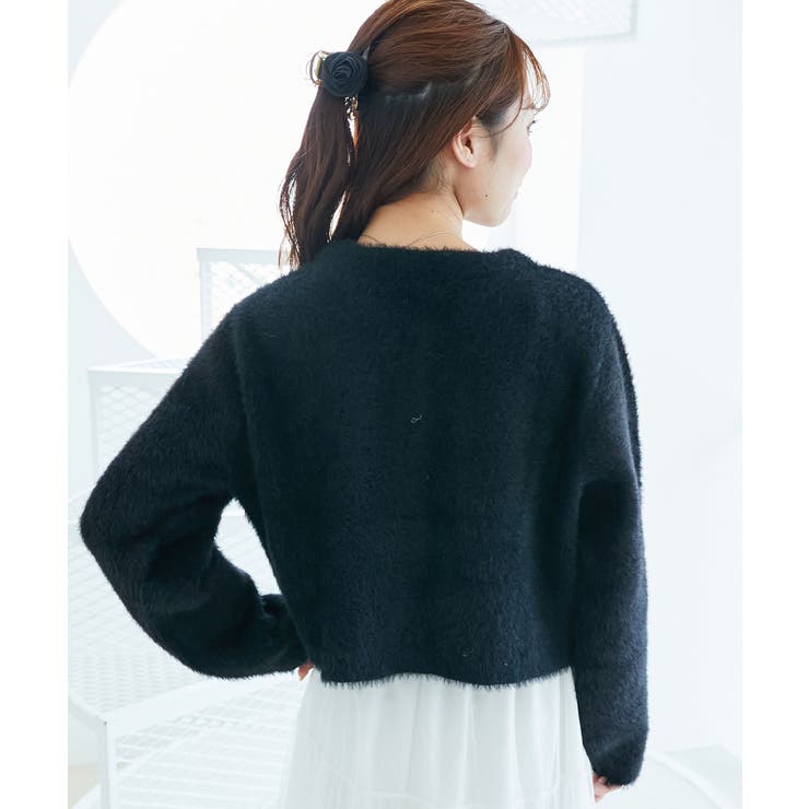 ∞ポケット付きフェザークルーカーデ | MAJESTIC LEGON  | 詳細画像32 