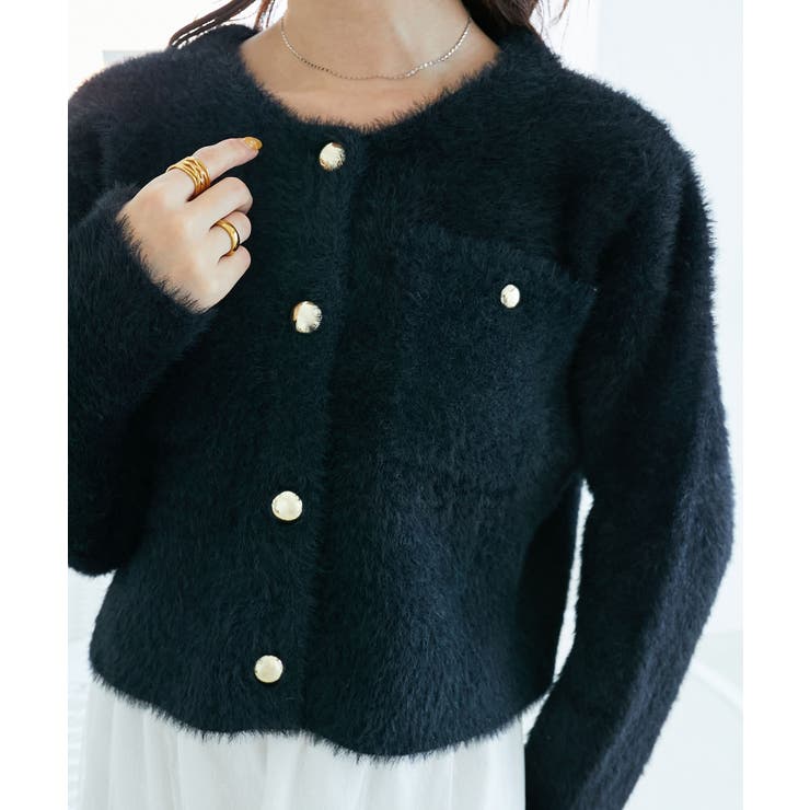 ∞ポケット付きフェザークルーカーデ | MAJESTIC LEGON  | 詳細画像33 