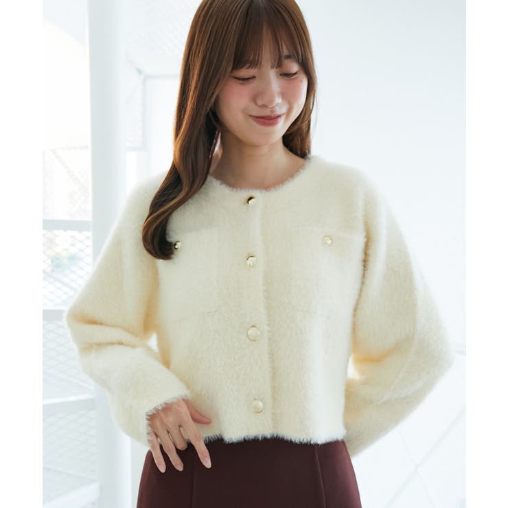 ∞ポケット付きフェザークルーカーデ | MAJESTIC LEGON  | 詳細画像7 