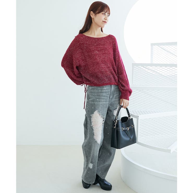 キラキラドロストメッシュニット | MAJESTIC LEGON  | 詳細画像15 