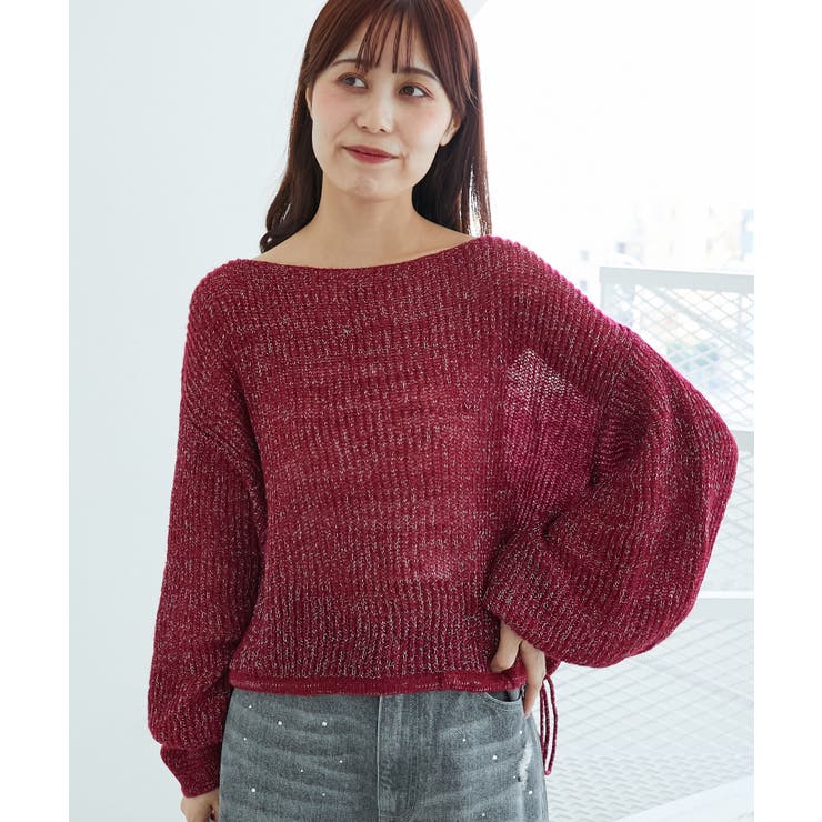 キラキラドロストメッシュニット | MAJESTIC LEGON  | 詳細画像17 