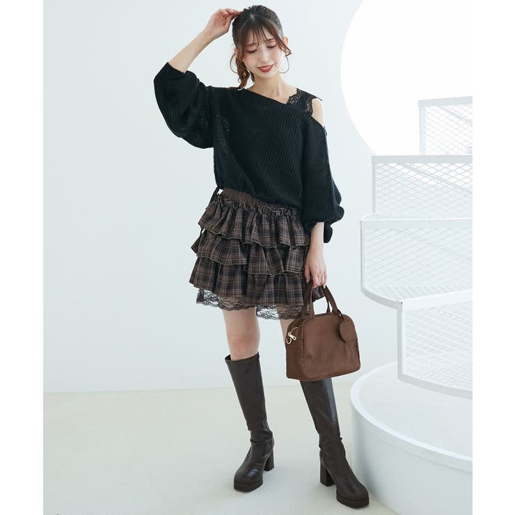 キラキラドロストメッシュニット | MAJESTIC LEGON  | 詳細画像21 