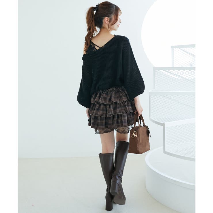 キラキラドロストメッシュニット | MAJESTIC LEGON  | 詳細画像23 