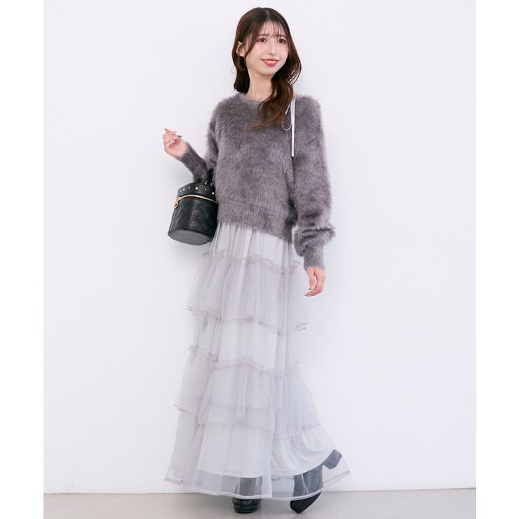 Ｃ／グレー | キラメキチョーカーセットシャギーニット | MAJESTIC LEGON 