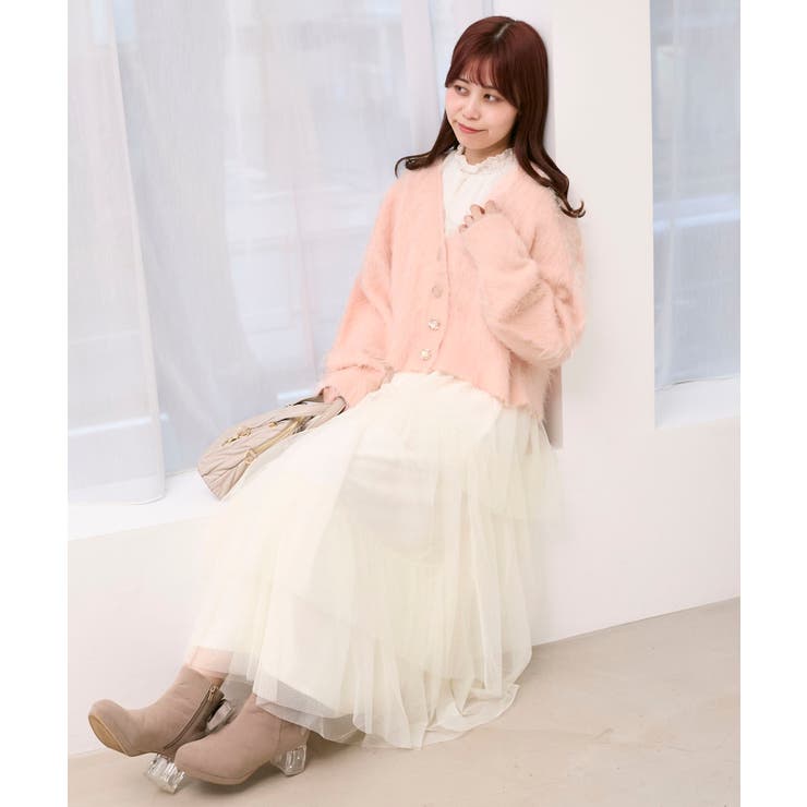 ふわふわVネックショートカーデ | MAJESTIC LEGON  | 詳細画像18 