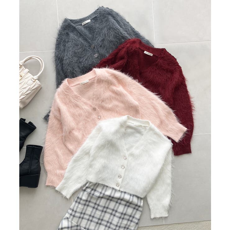 ふわふわVネックショートカーデ | MAJESTIC LEGON  | 詳細画像2 