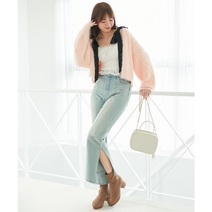 ふわふわVネックショートカーデ | MAJESTIC LEGON  | 詳細画像20 