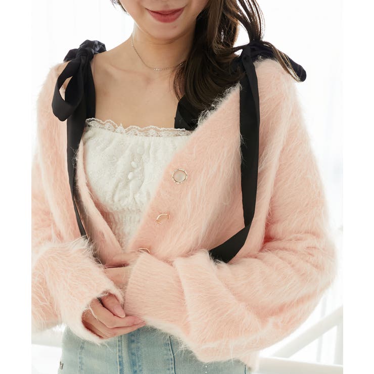 ふわふわVネックショートカーデ | MAJESTIC LEGON  | 詳細画像26 