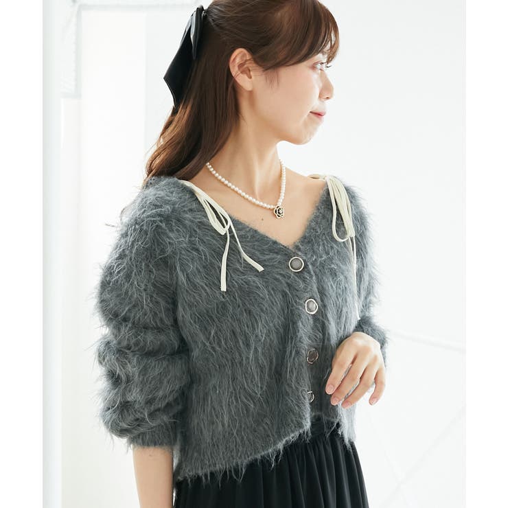 ふわふわVネックショートカーデ | MAJESTIC LEGON  | 詳細画像36 