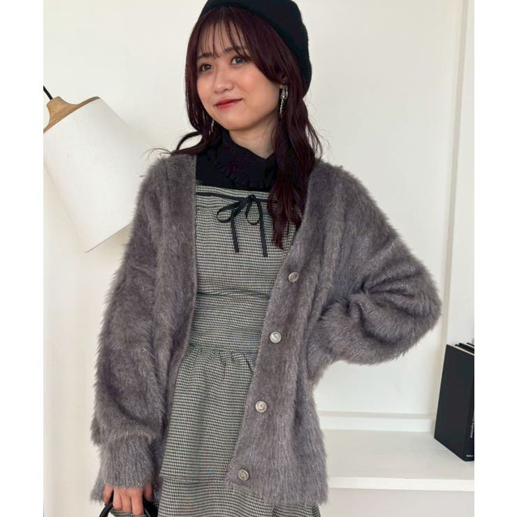 キラメキシャギーミディカーディガン | MAJESTIC LEGON  | 詳細画像31 