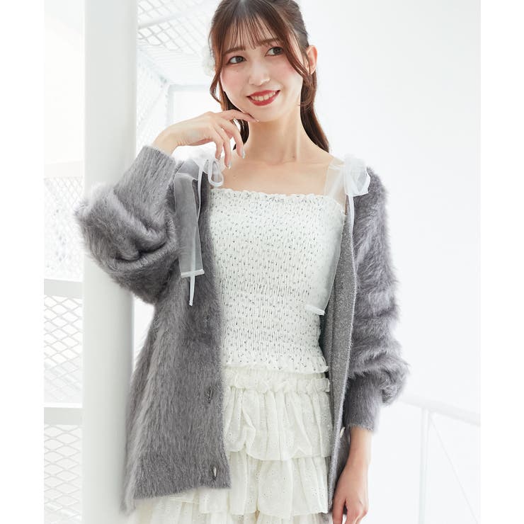 キラメキシャギーミディカーディガン | MAJESTIC LEGON  | 詳細画像35 