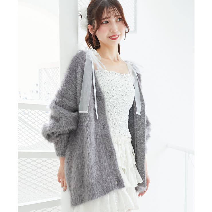 キラメキシャギーミディカーディガン | MAJESTIC LEGON  | 詳細画像36 