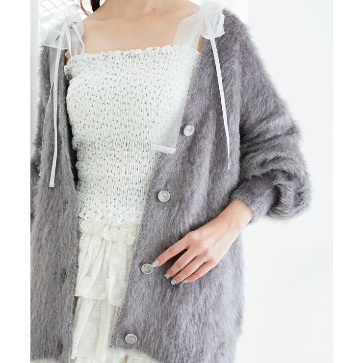 キラメキシャギーミディカーディガン | MAJESTIC LEGON  | 詳細画像38 