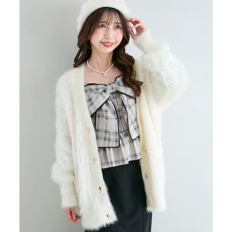 キラメキシャギーミディカーディガン | MAJESTIC LEGON  | 詳細画像6 