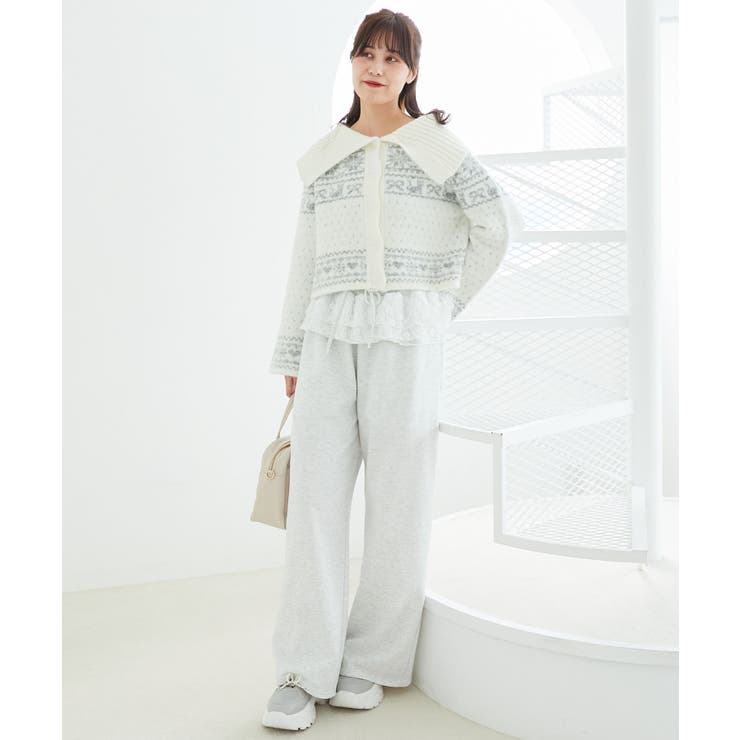 襟付きネコチャンジャカードカーデ | MAJESTIC LEGON  | 詳細画像2 