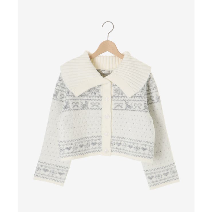 襟付きネコチャンジャカードカーデ | MAJESTIC LEGON  | 詳細画像20 