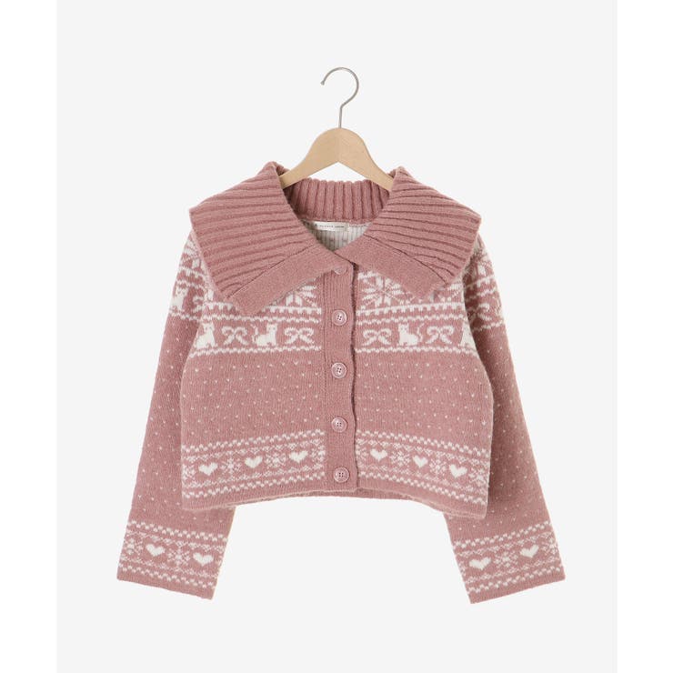 襟付きネコチャンジャカードカーデ | MAJESTIC LEGON  | 詳細画像21 