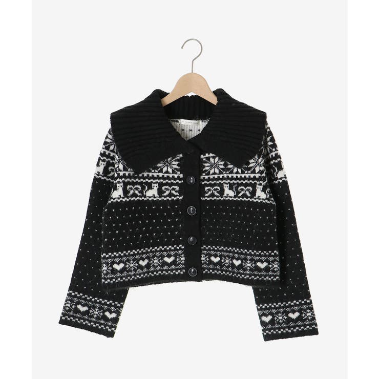 襟付きネコチャンジャカードカーデ | MAJESTIC LEGON  | 詳細画像22 