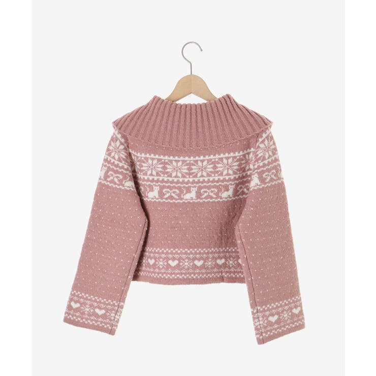 襟付きネコチャンジャカードカーデ | MAJESTIC LEGON  | 詳細画像23 