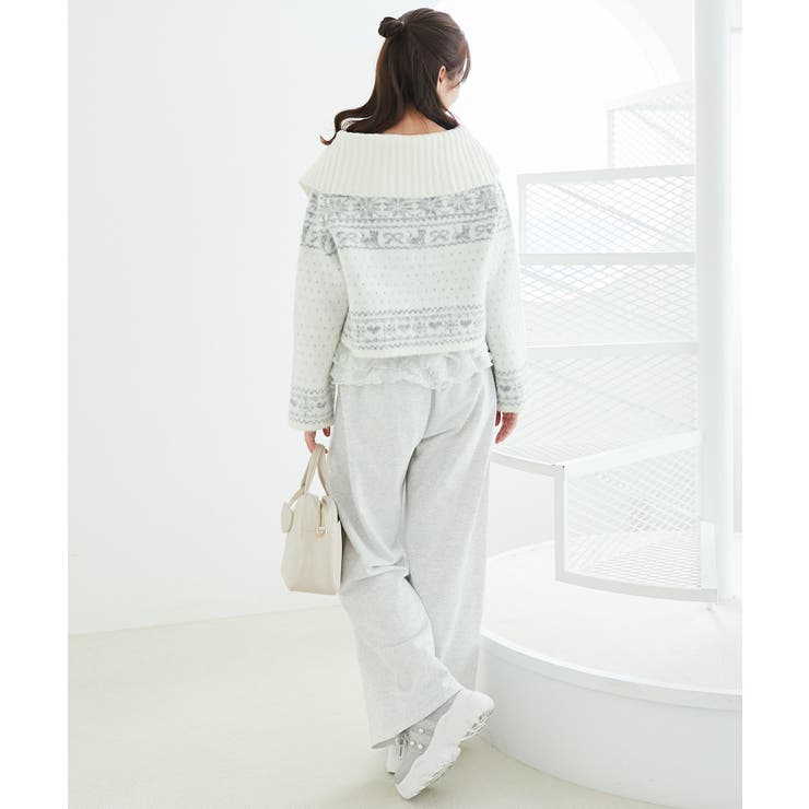 襟付きネコチャンジャカードカーデ | MAJESTIC LEGON  | 詳細画像3 