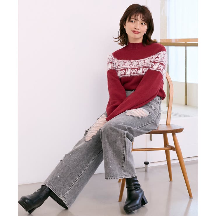 ネコチャンジャカードトップス | MAJESTIC LEGON  | 詳細画像16 