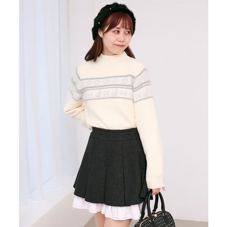 アイボリー柄 | ネコチャンジャカードトップス | MAJESTIC LEGON 