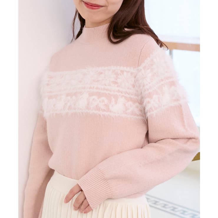 ピンク柄 | ネコチャンジャカードトップス | MAJESTIC LEGON 